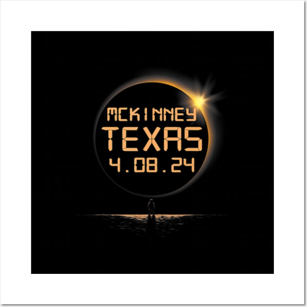 Mckinney Texas Tx Total Solar Eclipse April 8 2024 4-8 Wall Art by SanJKaka